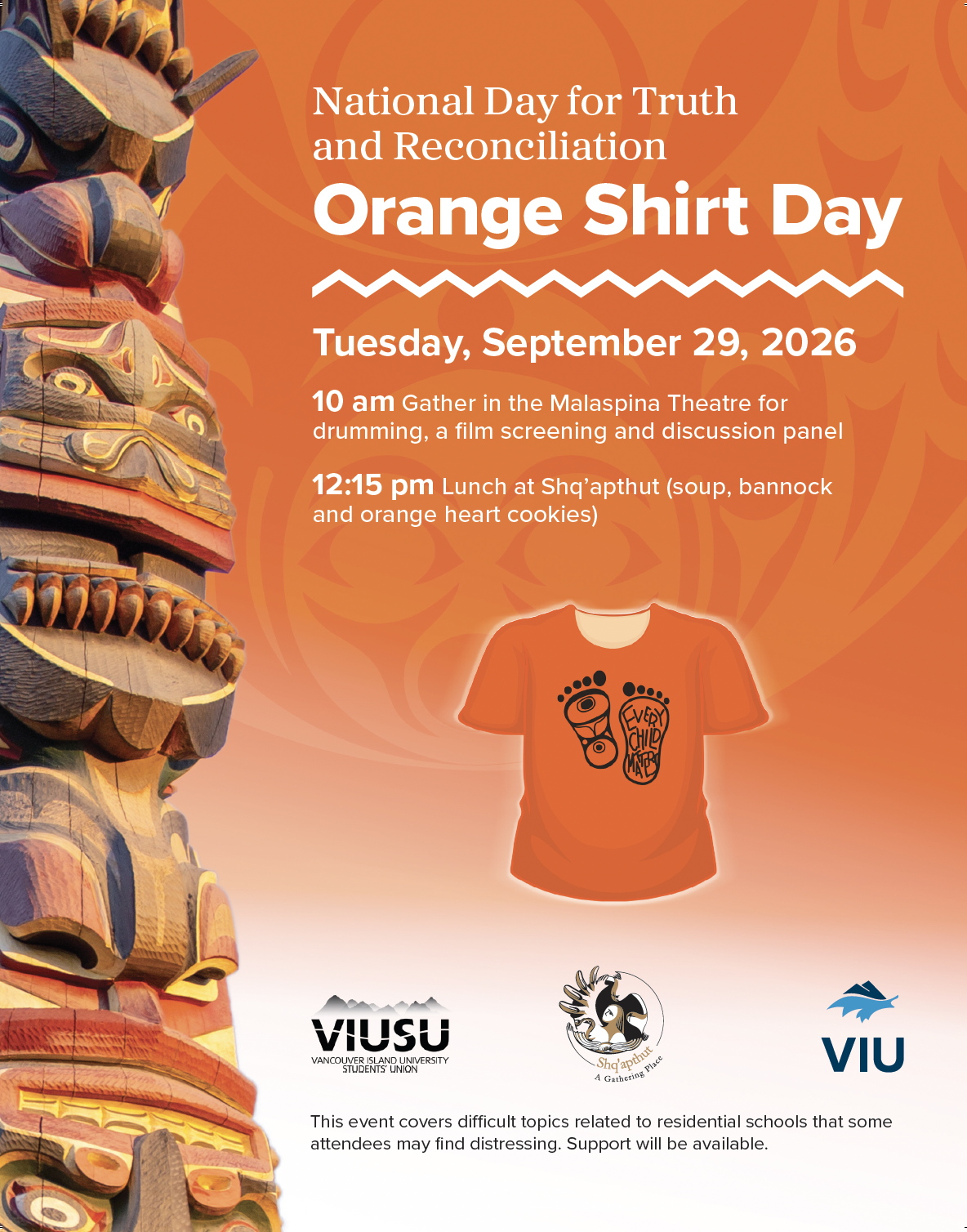 Orange Shirt Day poster, text in event description as well